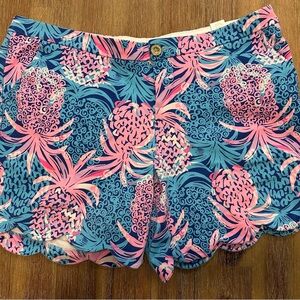 Lilly Pulitzer Pink and Blue Floral Women's Shorts